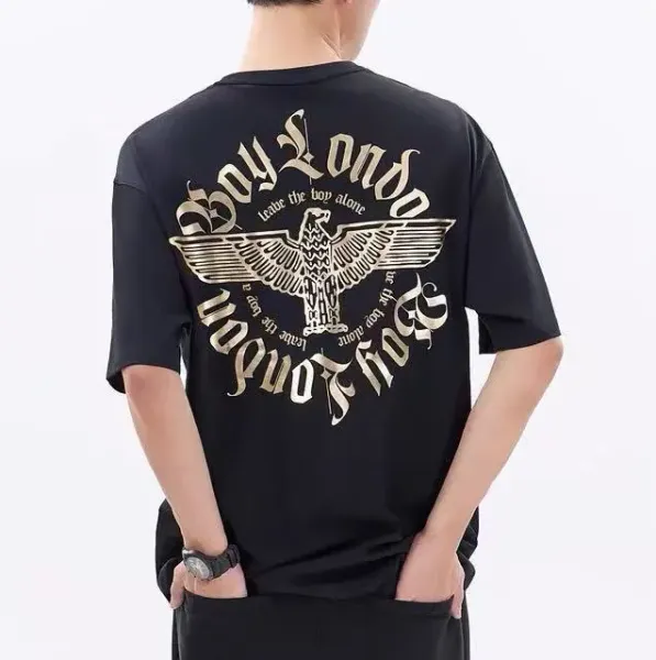 Design Boy London Eagle Graphic Black T-Shirt T-Shirts - 1