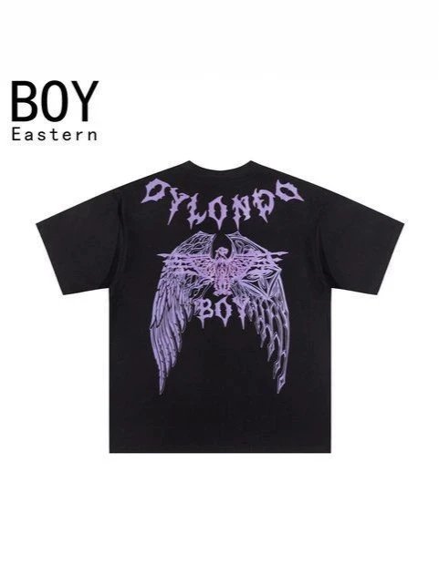 Design Boy London Eagle & Cards Graphic Black T-Shirt T-Shirts - 8