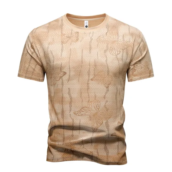 Design Butterfly Print Gradient T-Shirt - 9