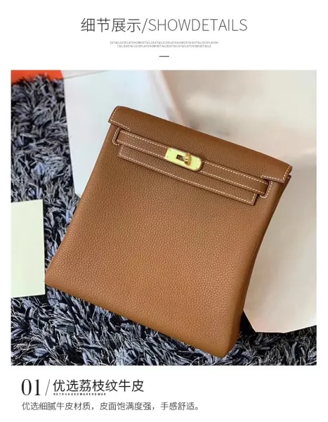 Hermès Kelly Pouch Backpack White Togo Leather Crossbody Bag - 6