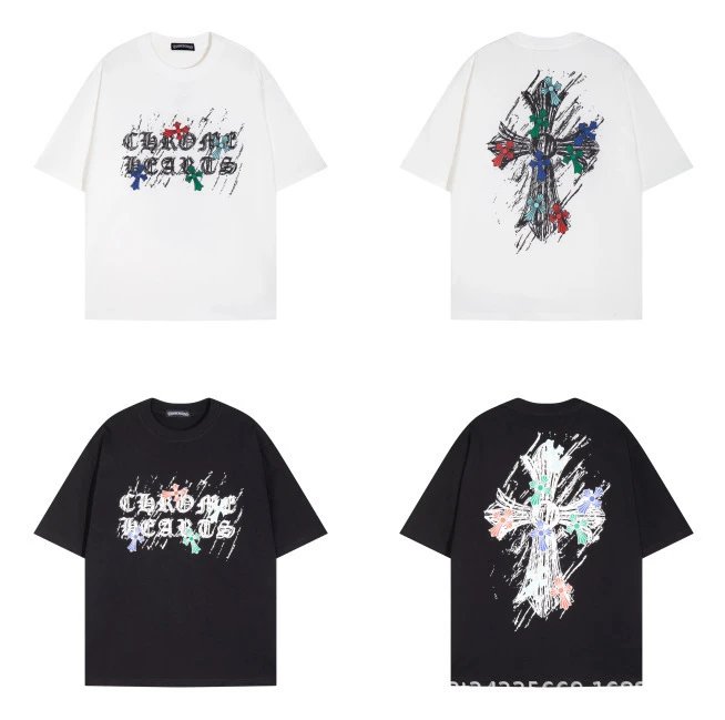Chrome Hearts Floral Cross Logo White T-Shirt - 26