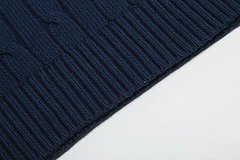 Polo Ralph Lauren Cable Knit V-Neck Sweater Gray - 23