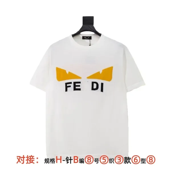 Fendi Monster Eyes Logo T-Shirt Black - 6