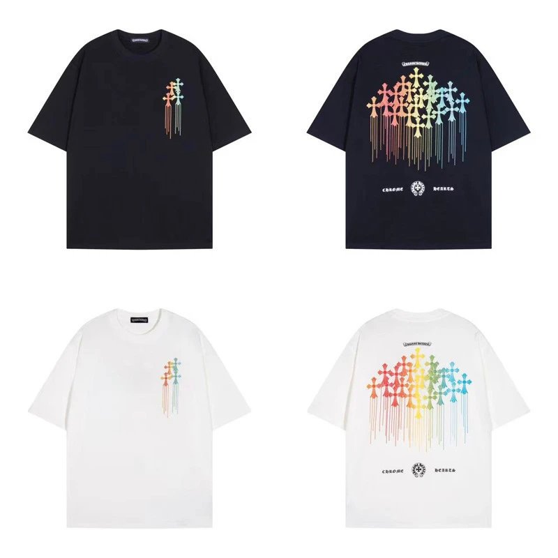 Chrome Hearts Floral Cross Logo White T-Shirt - 33