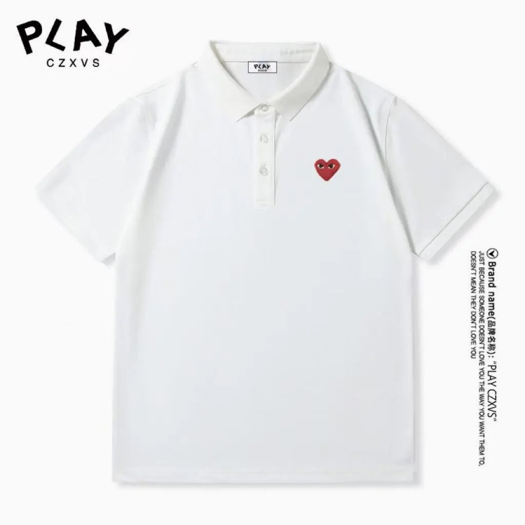 Comme des Garçons Play Red Heart Black Polo Polo Shirt - 8
