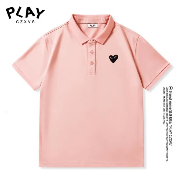 Comme des Garçons Play Pink Heart Polo Shirt - 1