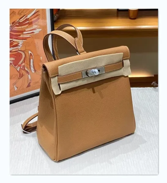 Hermès Kelly Pouch Backpack White Togo Leather Crossbody Bag - 20