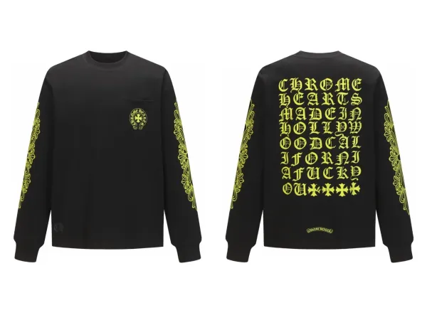 Chrome Hearts Gothic Cross Long Sleeve T-Shirt Black - 7