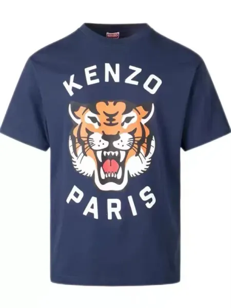 Kenzo Tiger Logo Navy T-Shirt - 1
