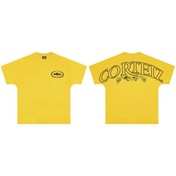 Corteiz Arch Logo Yellow T-Shirt - 1