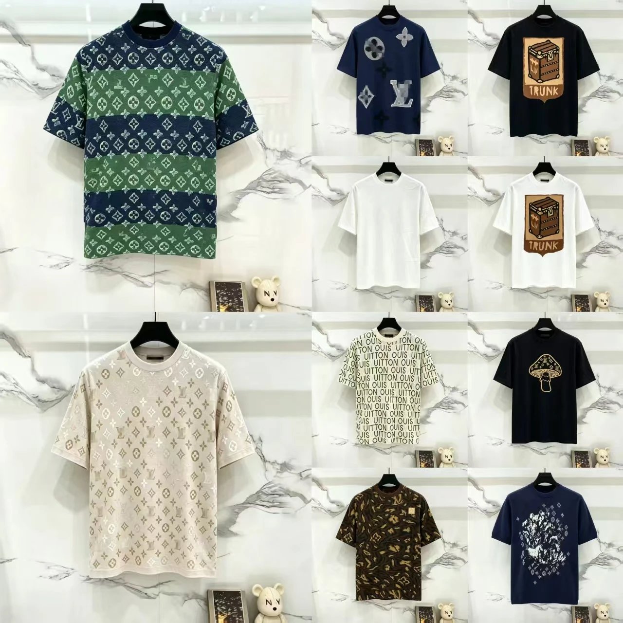 Louis Vuitton Monogram Pixelated Motif Navy T-Shirt - 2