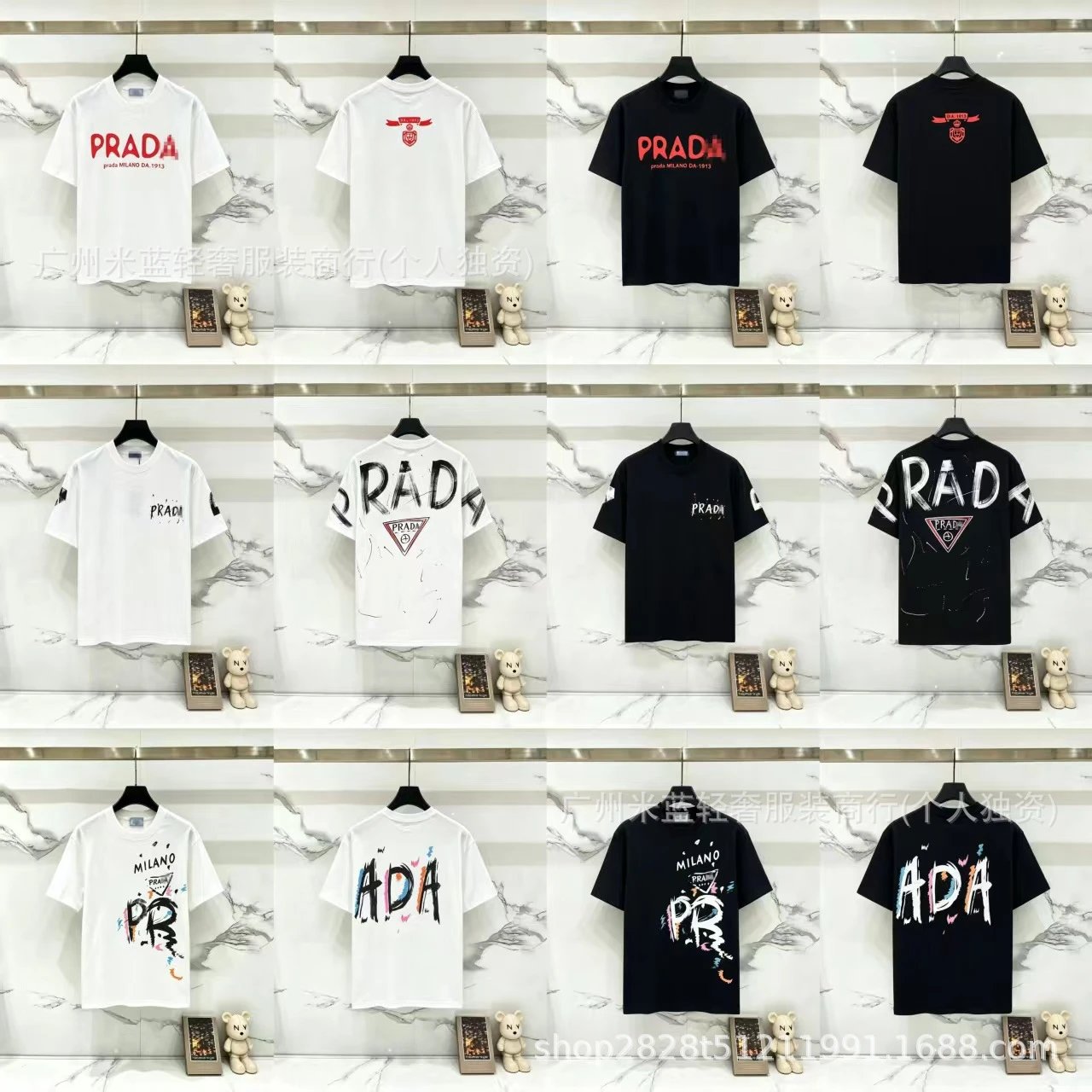 Prada Triangle Logo T-Shirt White Tops.t Shirts - 4