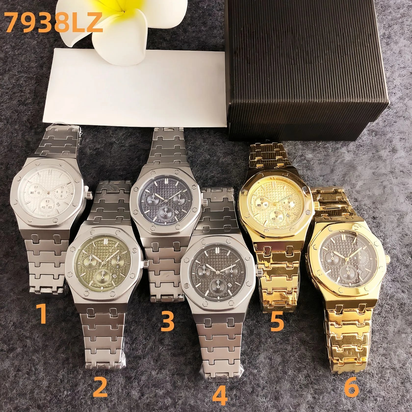 Audemars Piguet Royal Oak Chronograph Gray Dial Steel Watch Watches - 15