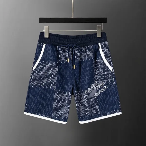 Design Geometric Patterned Drawstring Shorts Black - 3