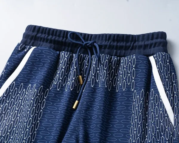Design Geometric Patterned Drawstring Shorts Black - 5