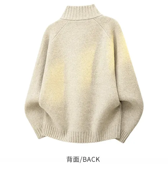 Design Gradient Knit Zip-Up Cardigan Gray Yellow Outerwear.cardigan - 14