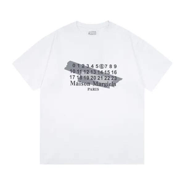 Maison Margiela Numbered Logo Beige T-Shirt - 9