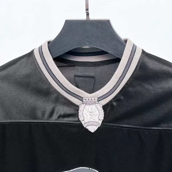 Balenciaga Football Jersey Black Velvet T-Shirt - 11