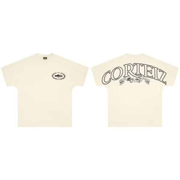 Corteiz Logo Graphic T-Shirt Beige - 1