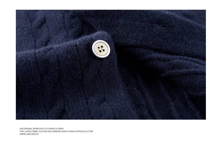 Design Cable Knit Button-Up Cardigan Yellow - 19