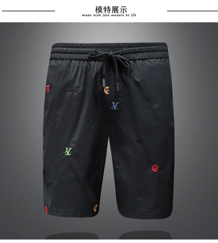 Louis Vuitton Multicolor Embroidered Monogram Shorts Black - 6