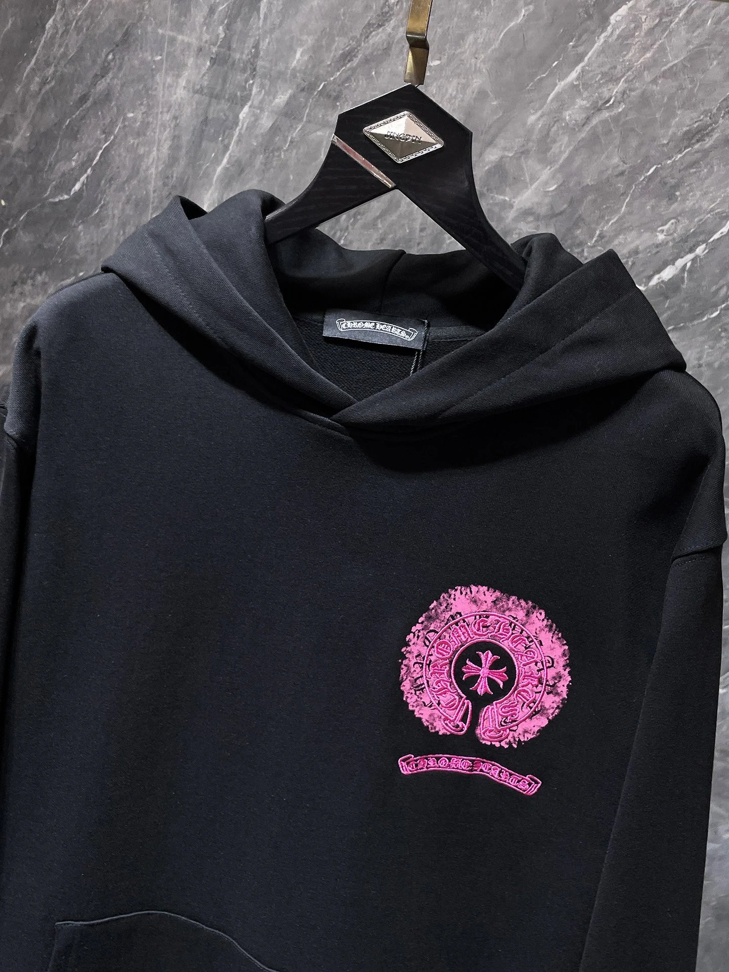 Chrome Hearts Cross Motif Zip-Up Hoodie Black - 15