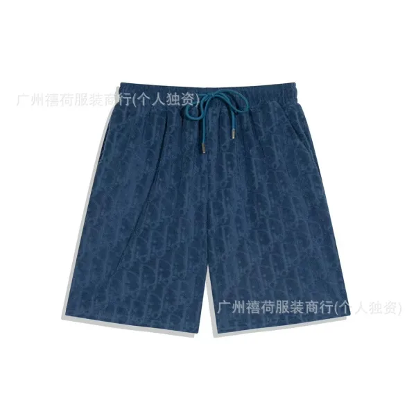 Dior Oblique Jacquard Shorts Navy Blue - 1