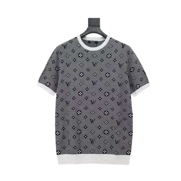 Louis Vuitton Monogram Knit T-Shirt Gray - 1