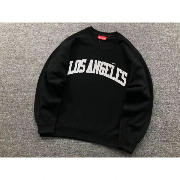 Supreme Los Angeles Arch Logo Black Hoodie - 1