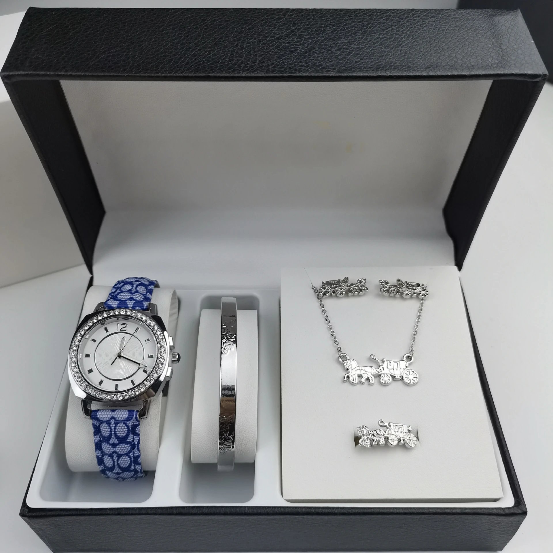 Coach Horse and Carriage Watch Set Gold Brown Accessories - 10