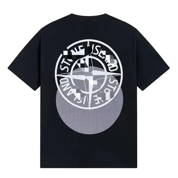 Design Abstract Graphic Print Black T-Shirt - 7