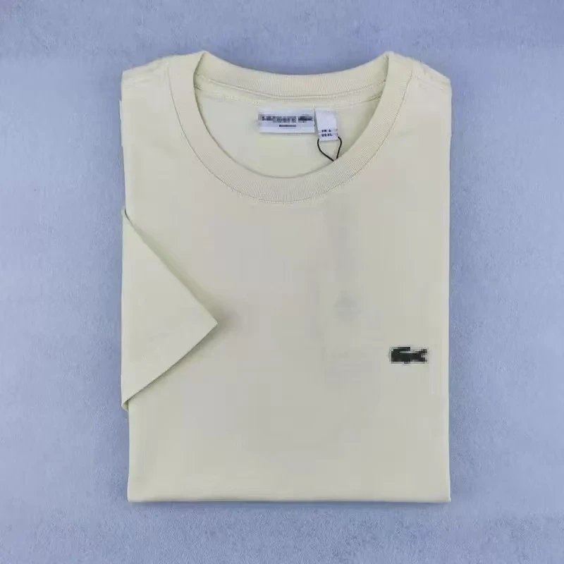 Lacoste Classic Croc Logo T-Shirt Pale Yellow - 12