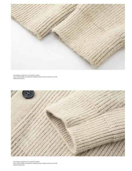 Design Oversized Ribbed Knit Cardigan with Gradient Wash Gray Outerwear.cardigan - 18