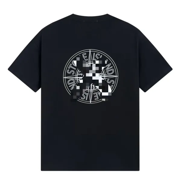 Design Abstract Graphic Print Black T-Shirt - 27