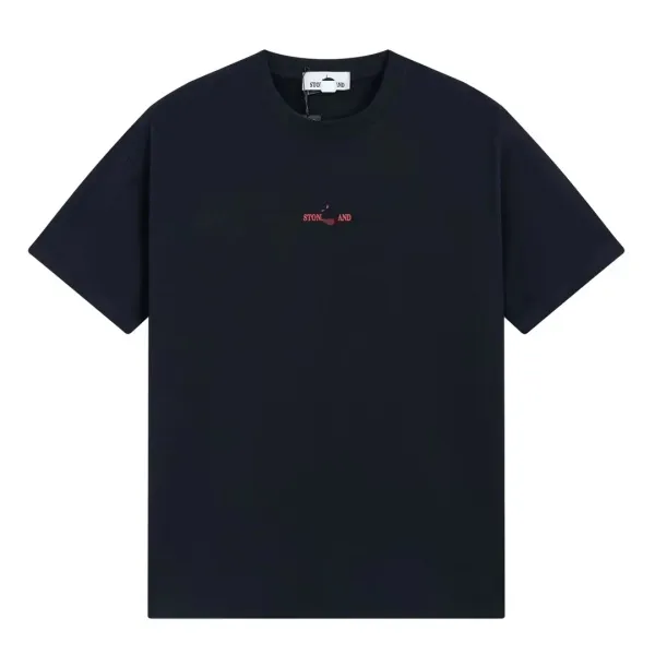 Design Abstract Graphic Print Black T-Shirt - 31