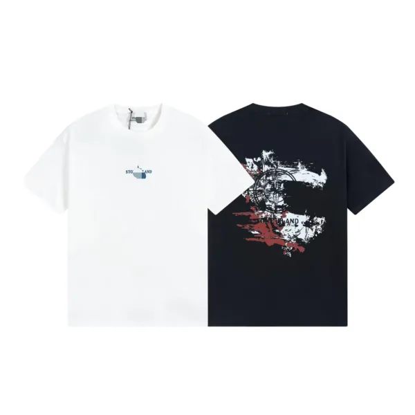 Design Abstract Graphic Print Black T-Shirt - 35