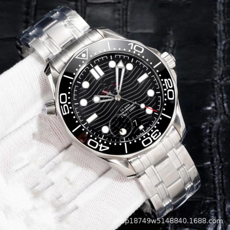 Omega Seamaster Diver 300M White Mother-of-Pearl Dial Steel Watch Watches - 4