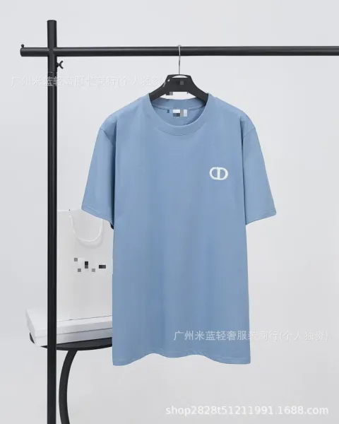 Dior CD Logo T-Shirt Light Blue T-Shirt - 1