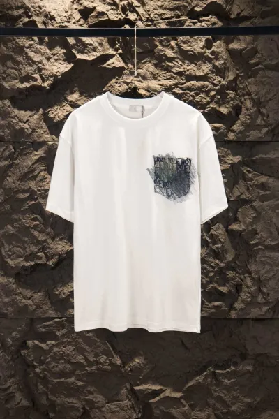 Dior x Stone Island Logo Print White T-Shirt - 25