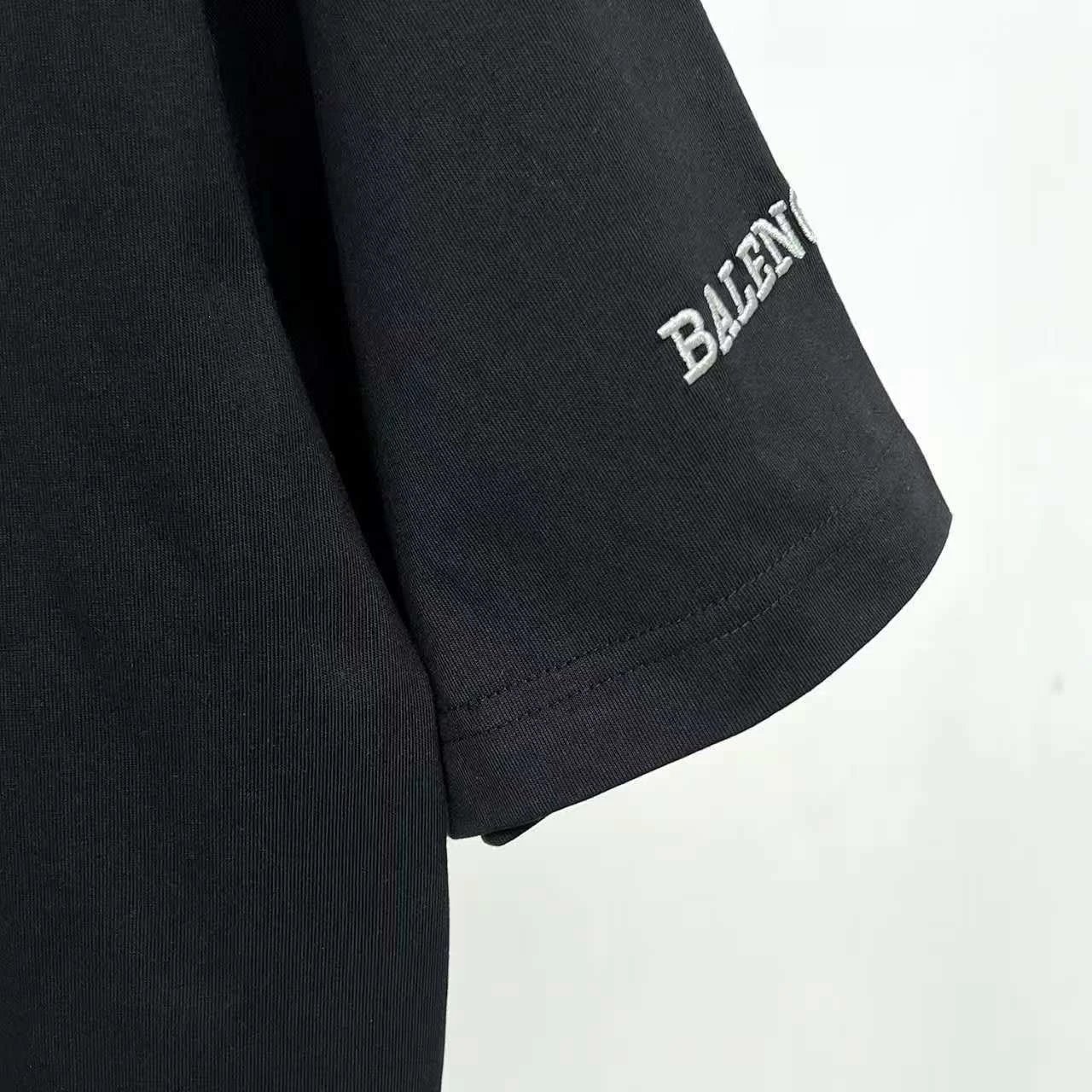 Balenciaga Logo V-Neck Jersey Navy - 14