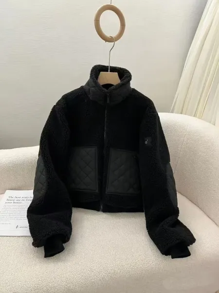 Design Sherpa Fleece Quilted Panel Jacket Black Outerwear.jacket - 1