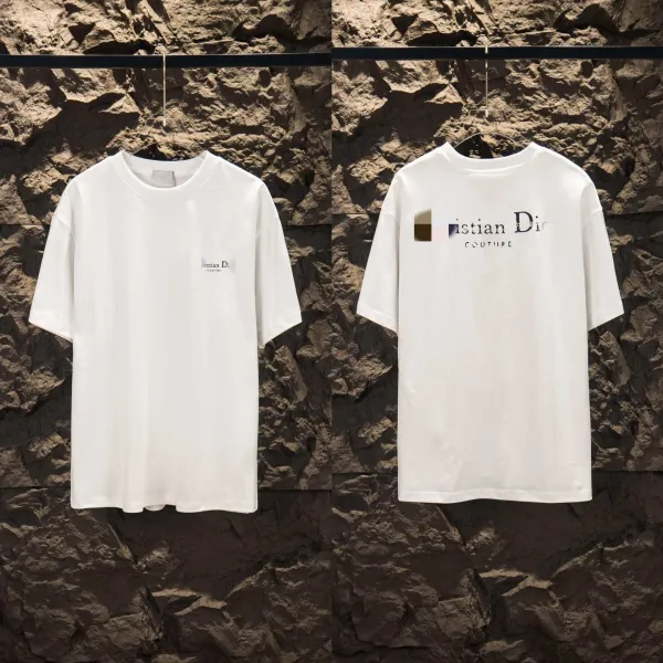 Dior x Stone Island Logo Print White T-Shirt - 41
