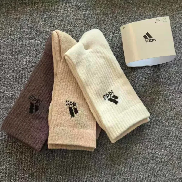 Adidas Socks Set Beige Brown Cream Socks - 1