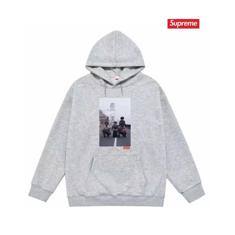 Supreme Firecracker Graphic Hoodie Gray - 48