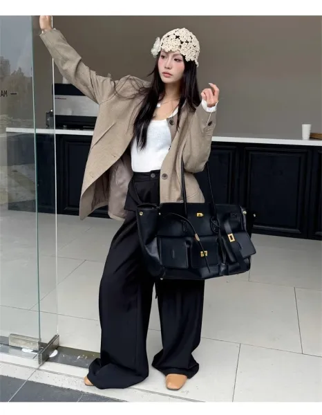 Celine Triomphe Tote Bag Tan Leather Handbag - 9