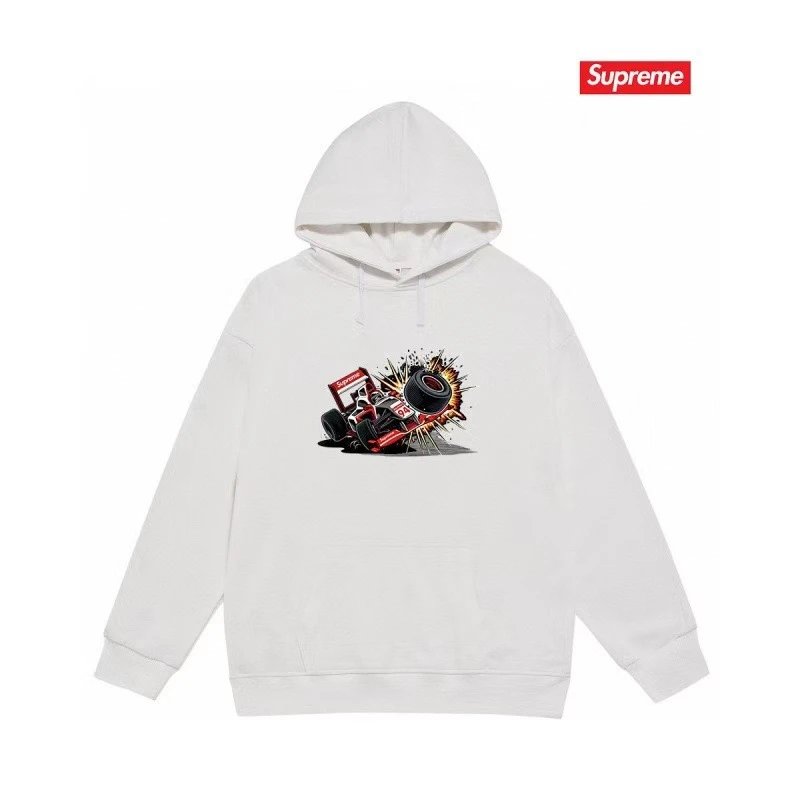 Supreme Firecracker Graphic Hoodie Gray - 37