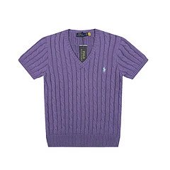Polo Ralph Lauren Cable Knit V-Neck Sweater Gray - 47