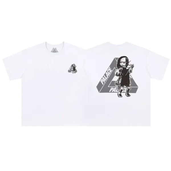 Palace Skateboards Palace Tri-Force Triangle Logo White T-Shirt T-Shirts - 22