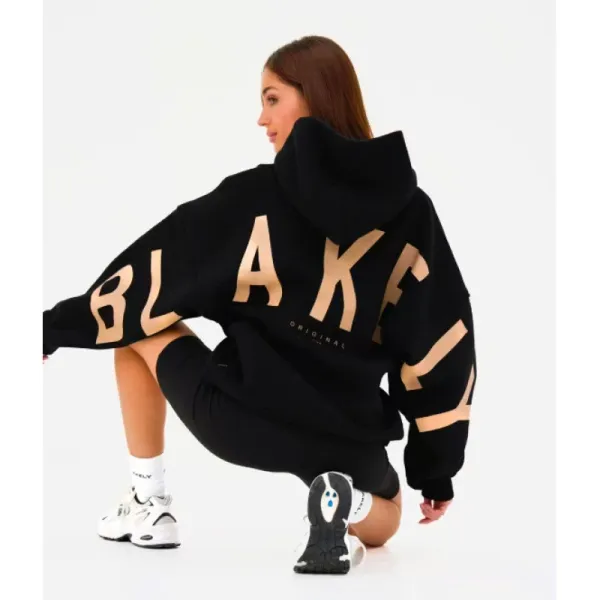 Design Blakeley Original Oversized Hoodie Black Gold Hoodie - 1