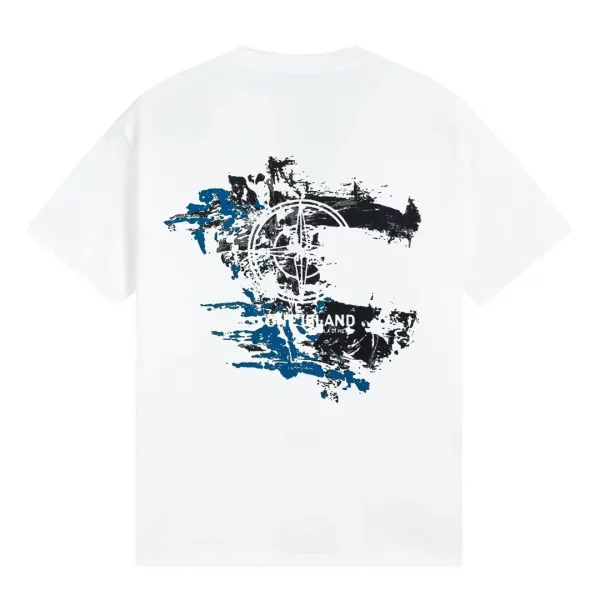 Design Abstract Graphic Print Black T-Shirt - 39
